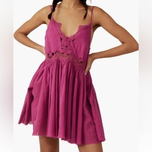 Free People One Ilektra Slip Dress Size XS Pink - Picture 1 of 9